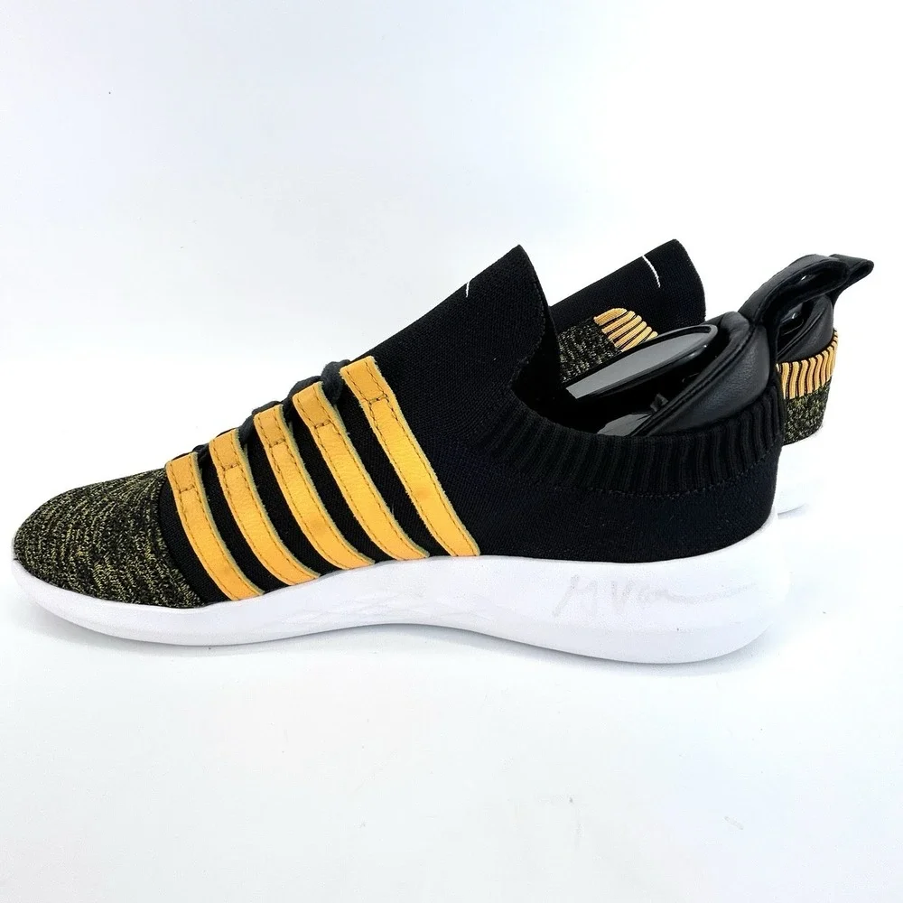 Autographed Gary Vee Entrepreneur Sneakers 001 Yellow Mustard Mens 10.5 K Swiss‎